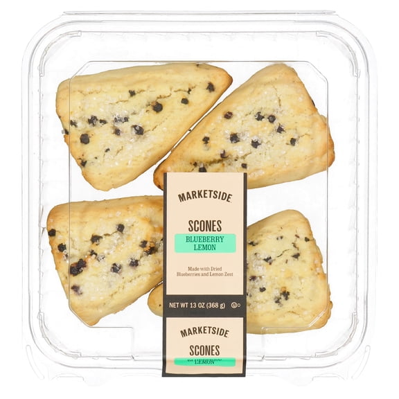 Marketside Blueberry Lemon Bakery Scones 13 oz, 4 Count (Ready to Eat)