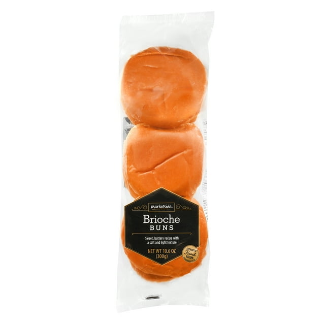 Marketside Brioche Burger Buns, 10.6 oz, 6 Count