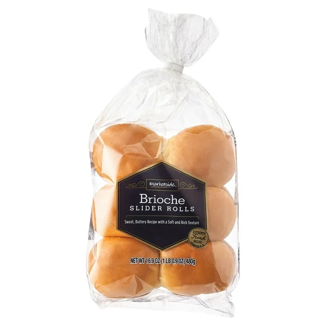 Marketside Brioche Slider Rolls, Shelf-Stable, Regular, 16.9 oz, 12 Count