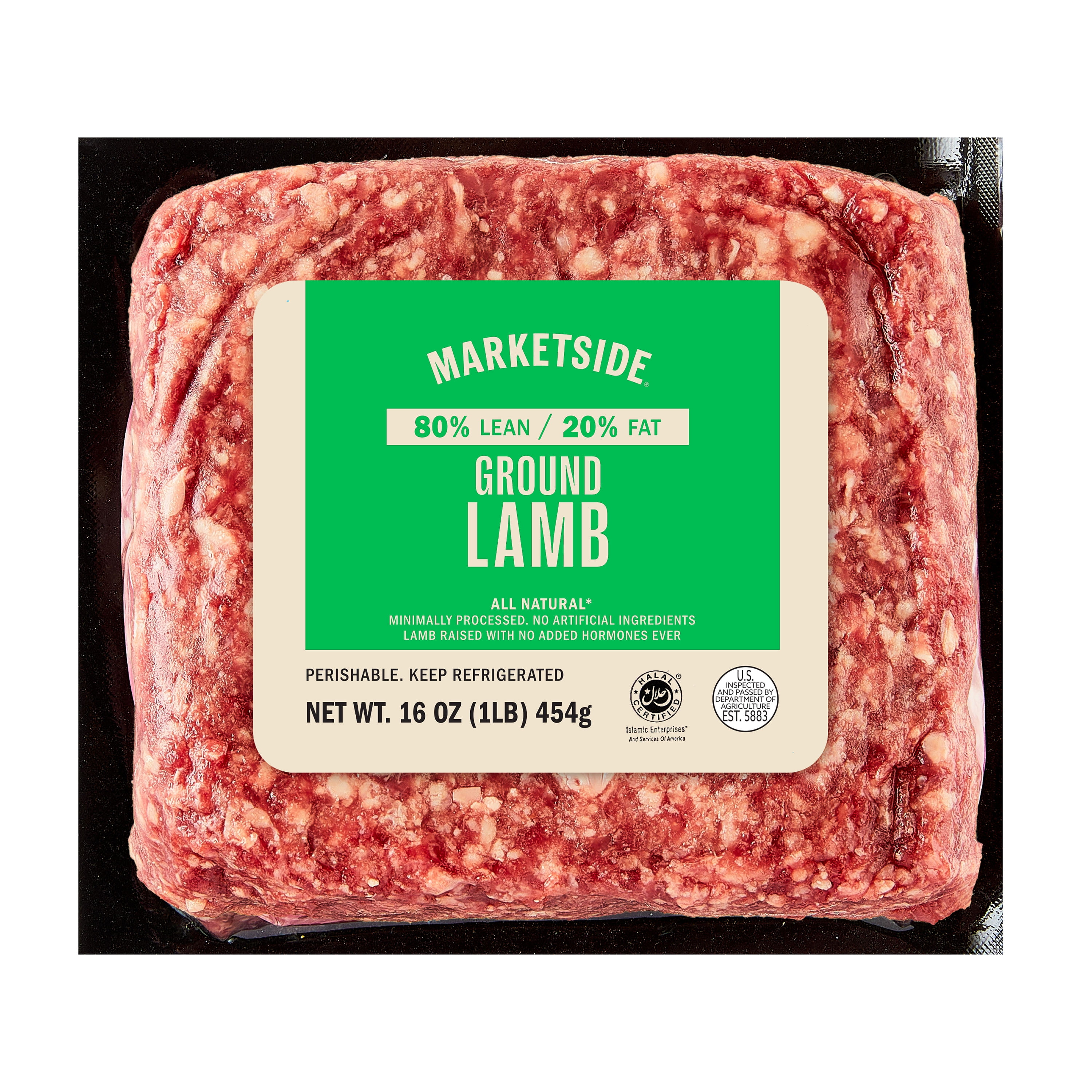 Marketside Butcher Ground Lamb, 8020, 1 lb (Fresh) - Walmart.com