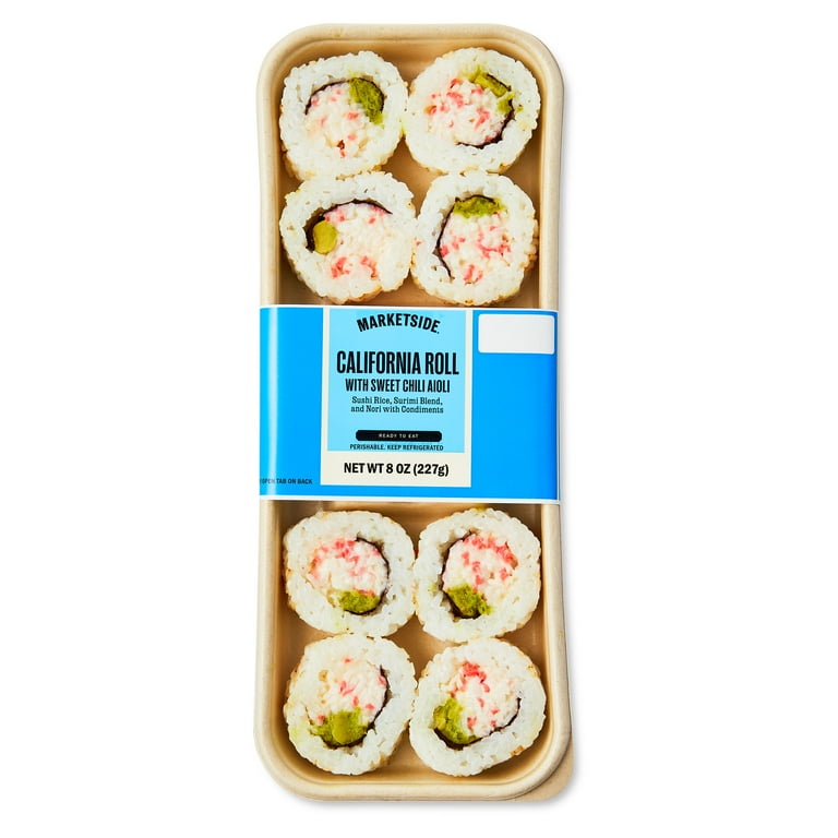sushi on glp 1 Marketside California Roll Sushi with Sweet Chili Aioli (Ready to Eat), 8 oz