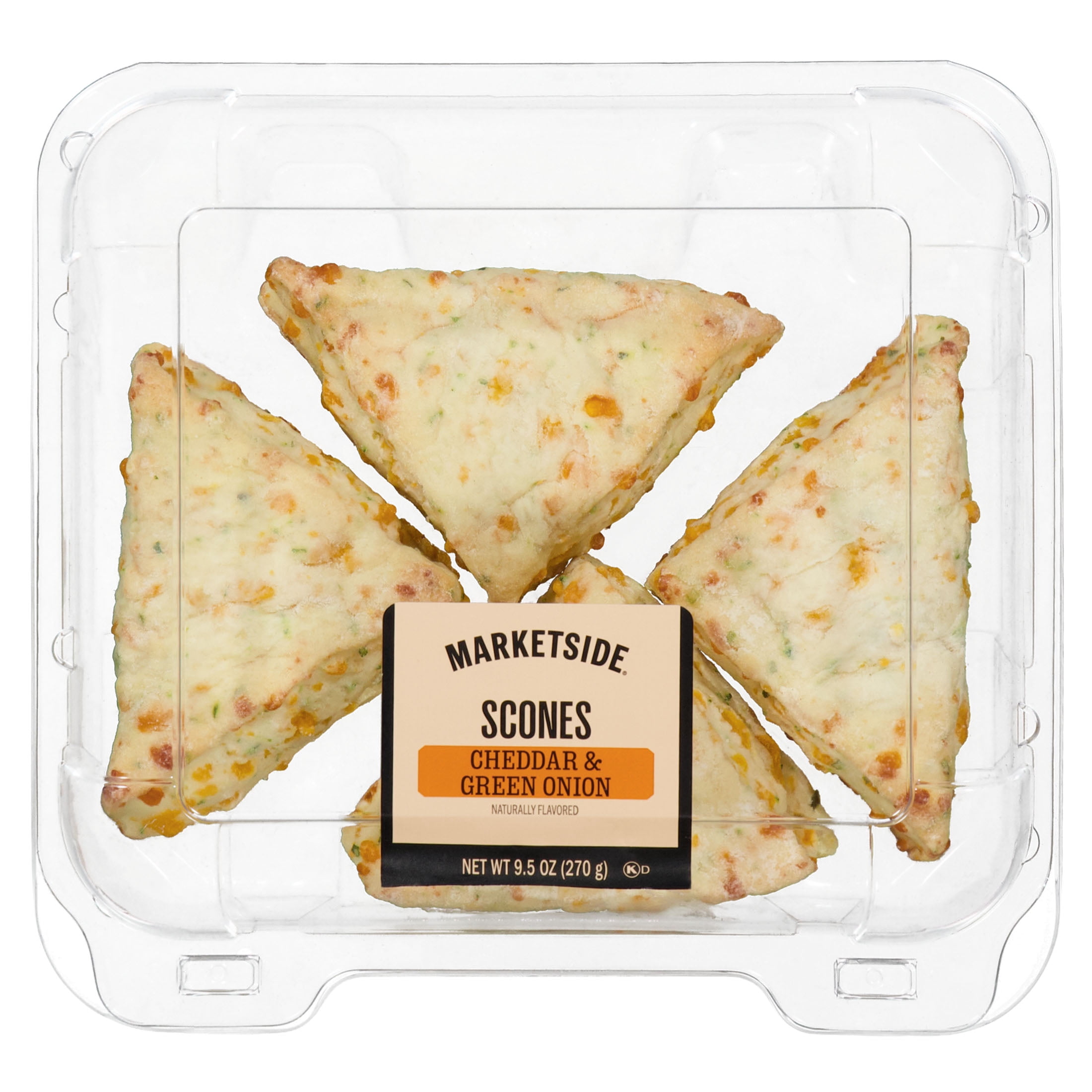 Marketside Cheddar & Green Onion Scones, 9.5 oz., 4 Count, Baked