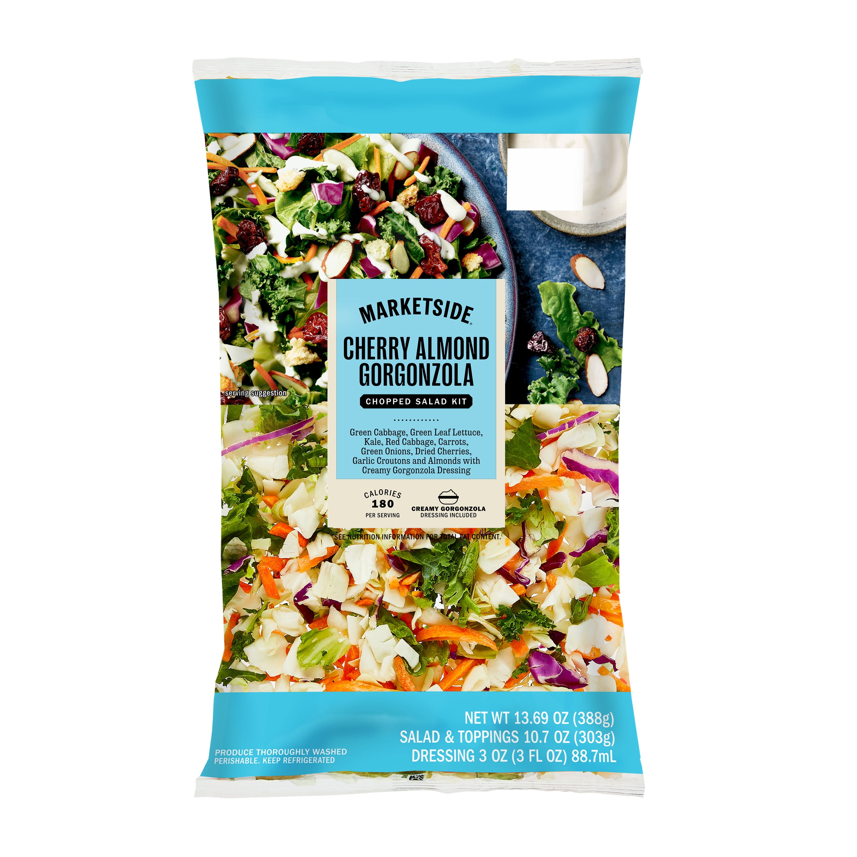 Marketside Cherry Almond Gorgonzola Chopped Salad Kit, 13.69 oz Bag, Fresh