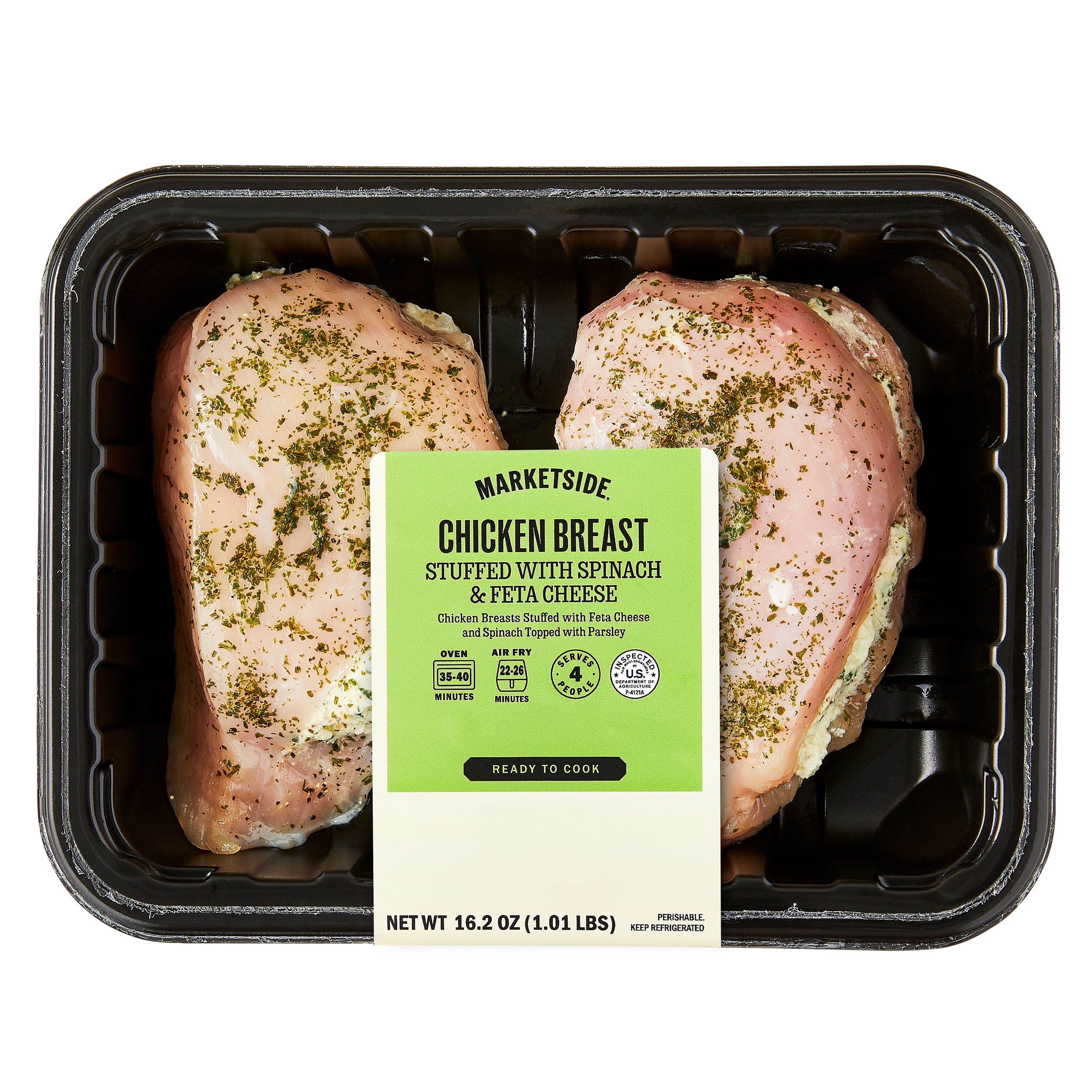 Marketside Chicken Breast Stuffed with Spinach and Feta Cheese, 2 Count, 16.2 oz (Fresh)