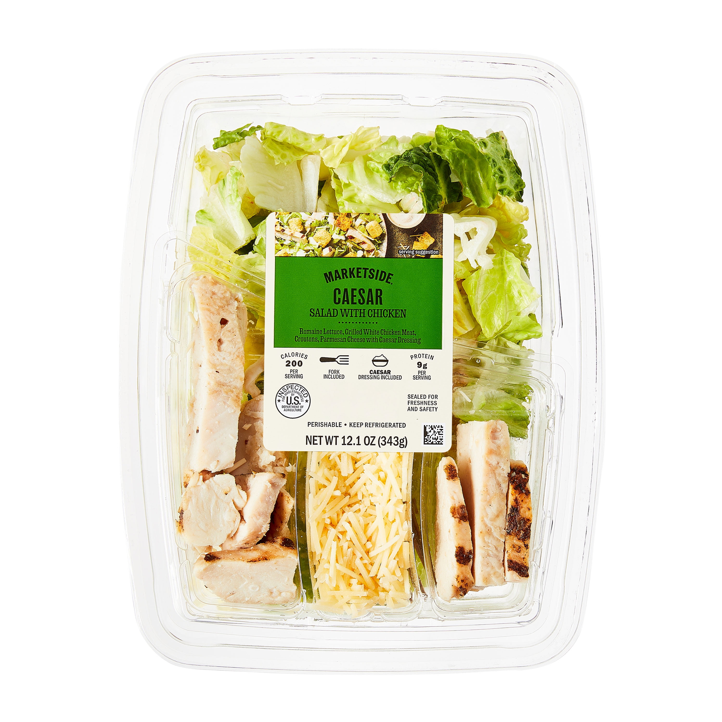 Marketside Caesar Salad with Chicken, 12.1 oz Tray (Fresh)