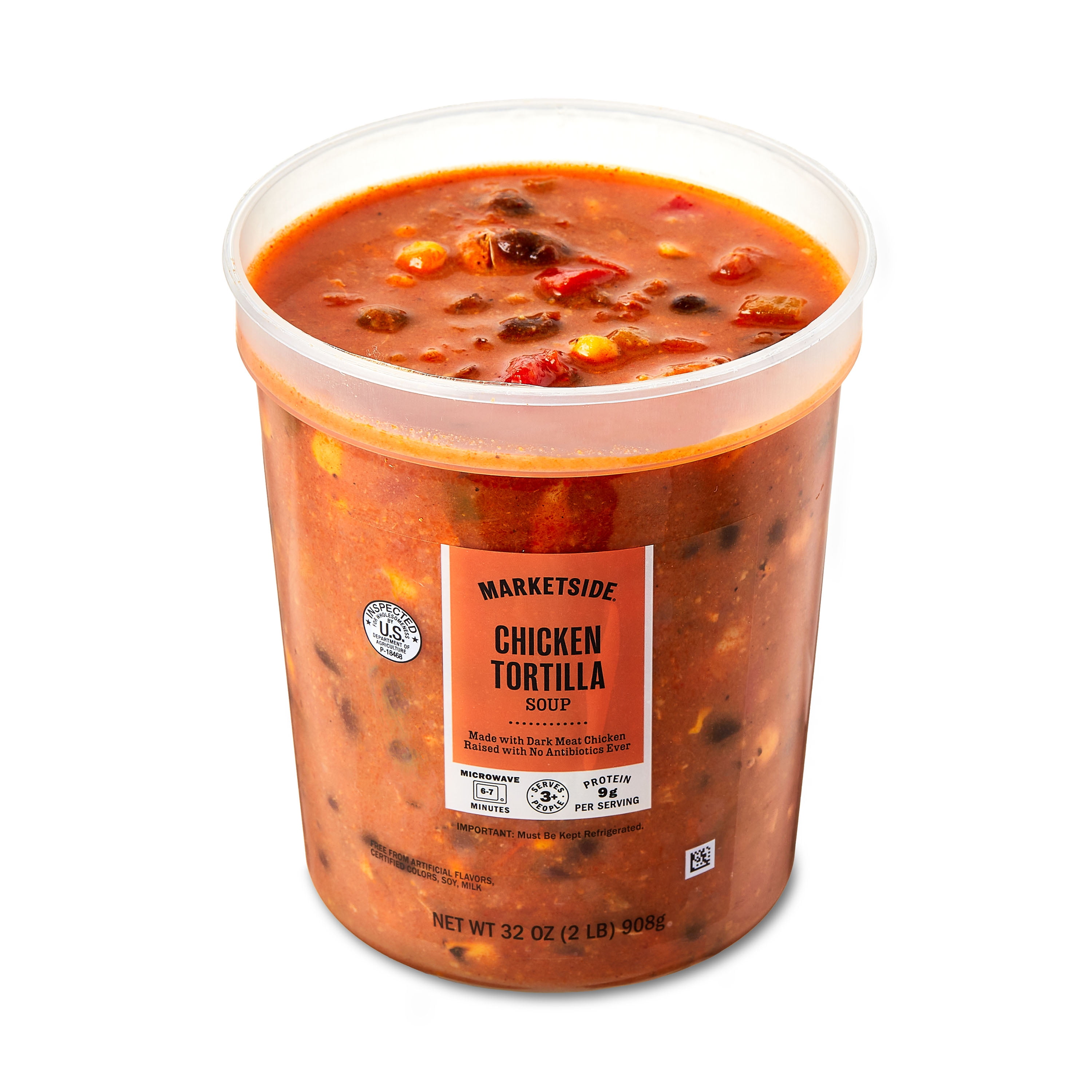 Marketside Chicken Tortilla Soup, Fresh Deli Soup, 32 oz Cup