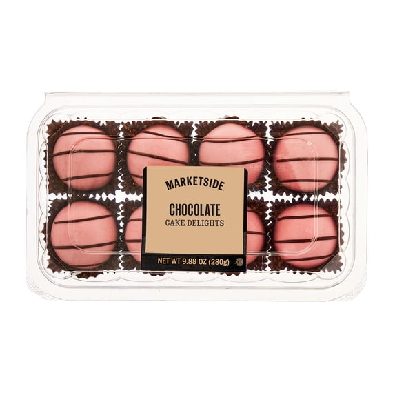 Marketside Chocolate Cake Balls with Pink Coating, 9.88 oz, 8 Count
