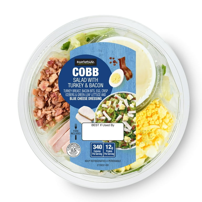 Marketside Cobb Salad with Turkey and Uncured Bacon Salad 7.25 oz Bowl Fresh