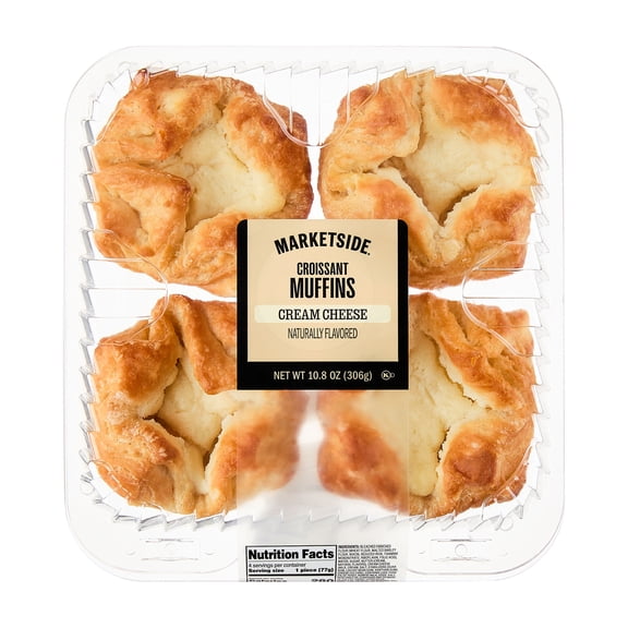 Marketside Cream Cheese Croissant Baked Muffins, 4 Count, 10.8 oz