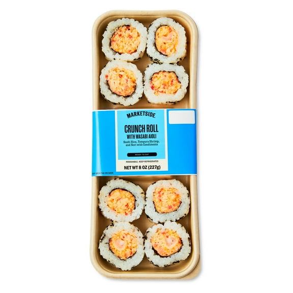 Marketside Crunch Roll Sushi with Wasabi Aioli, 8 oz (Ready to Eat)