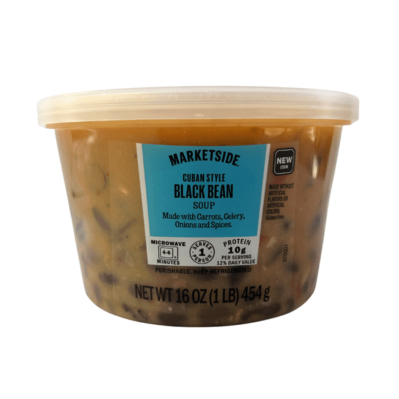 Marketside Fresh Cuban Black Bean Soup, Ready-to-Eat, 16 oz Cup