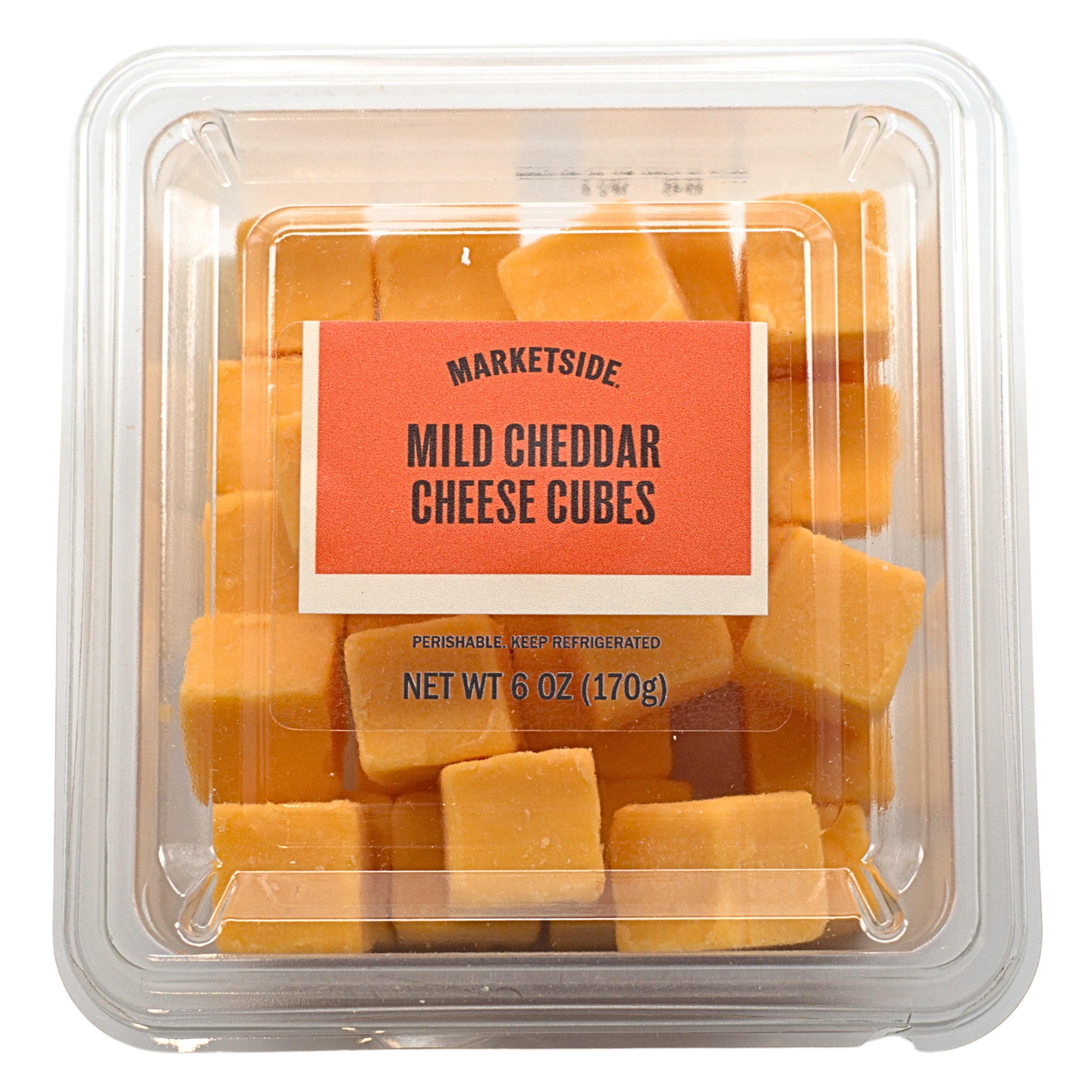 Marketside Cubed Mild Cheddar Cheese Cup, 6oz (Fresh, Plastic Cup)