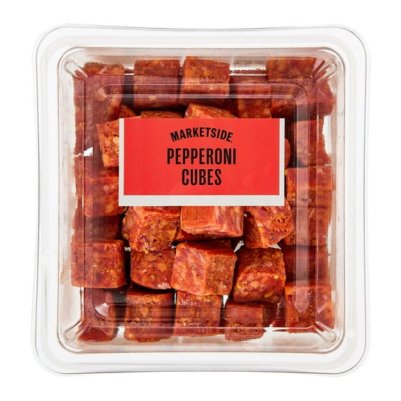 Marketside Cubed Pepperoni, 6 oz, Plastic Cup and Lid, Refrigerated