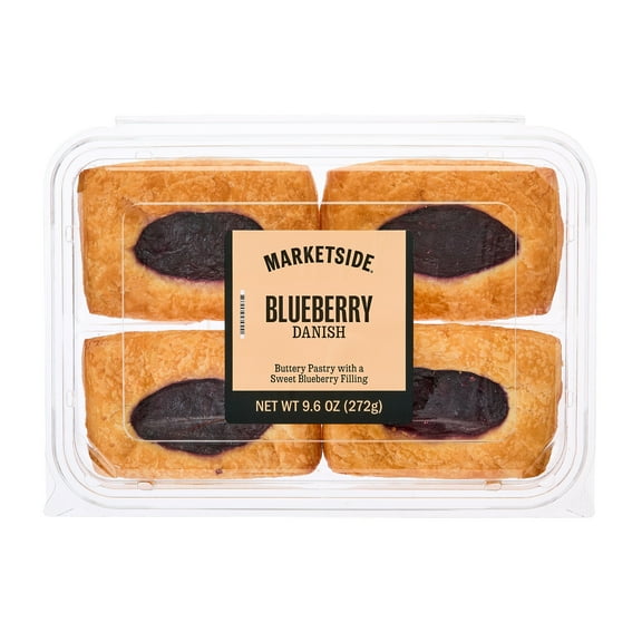Marketside Baked Blueberry Danish Pastries, 9.6 oz, 4 Count
