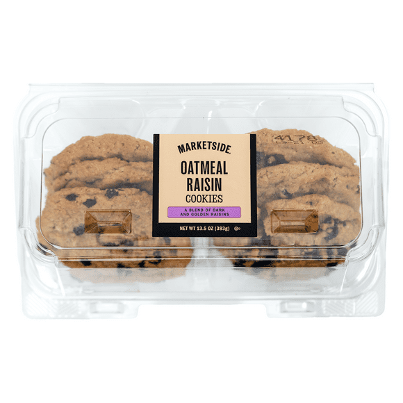 Marketside Decadent Oatmeal Raisin Baked Cookies, 13.5 oz, 6 Count