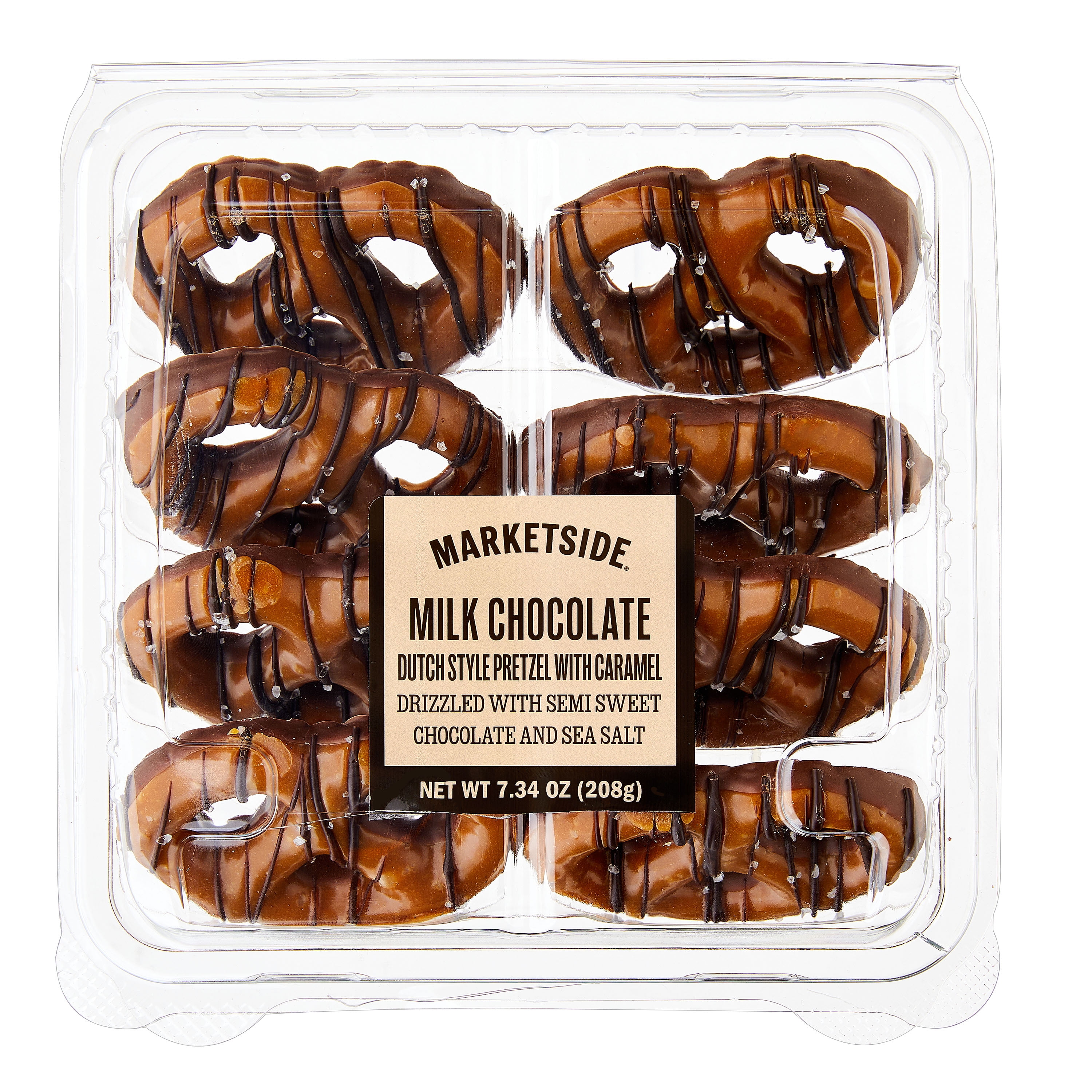 Marketside Dutch Style Pretzel Covered in Caramel and Drizzled in Milk
