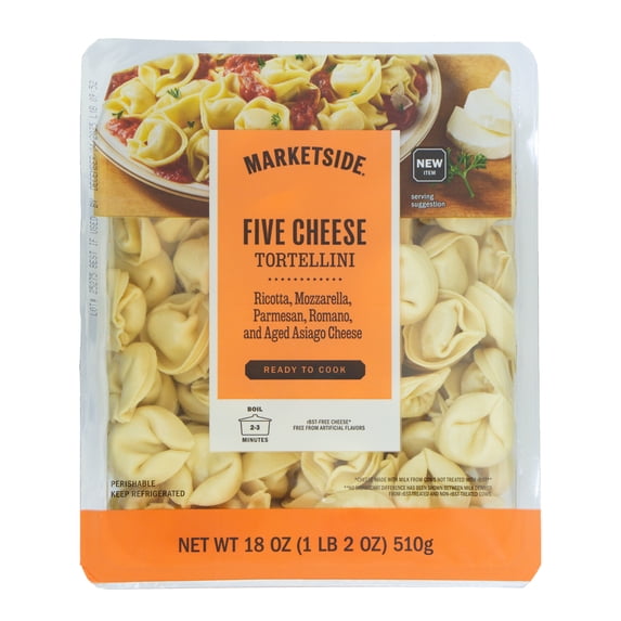 Marketside Five Cheese Tortellini, No Artificial Ingredients, 18 oz Tray