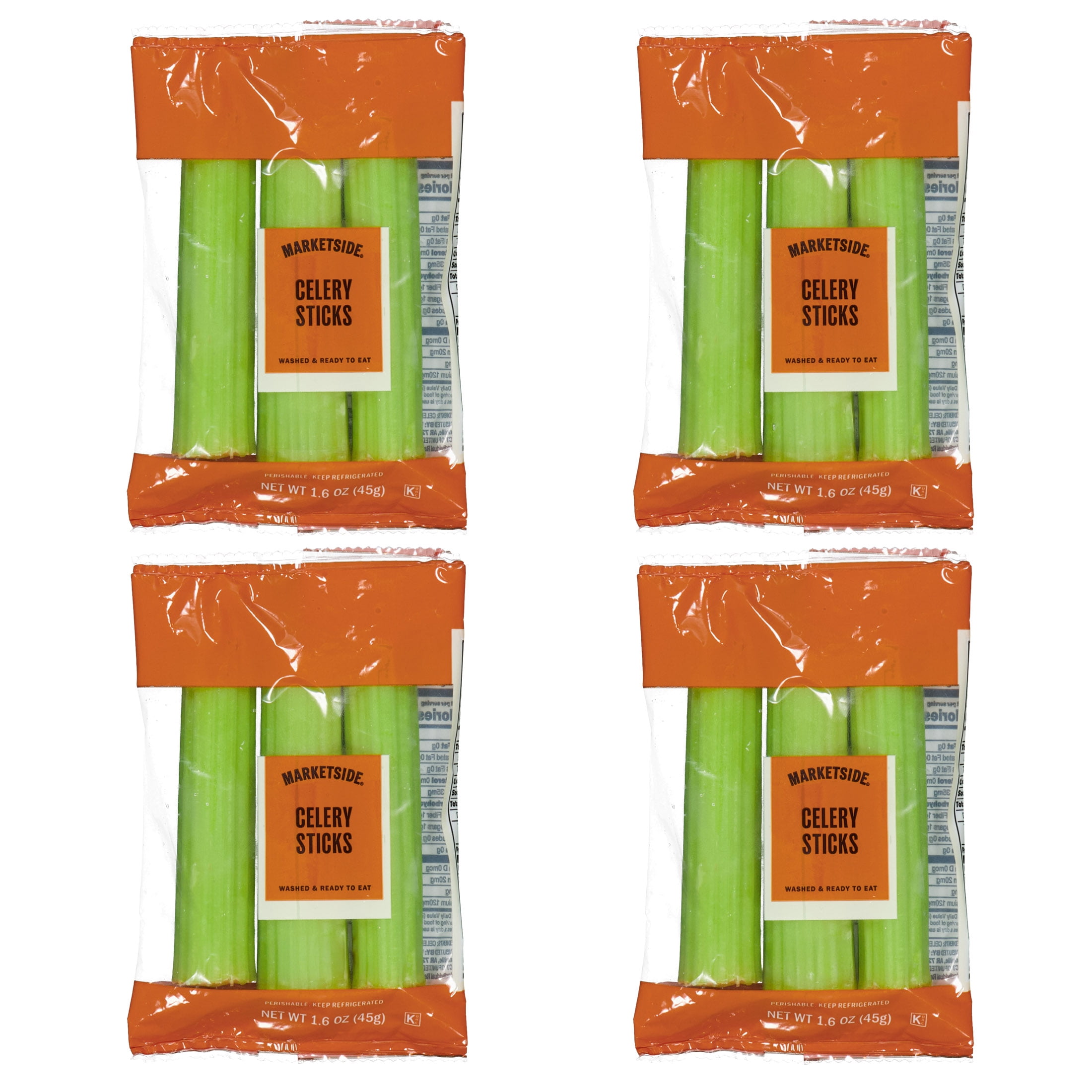 Marketside Fresh Celery Sticks, 1.6 oz, 4 Pack