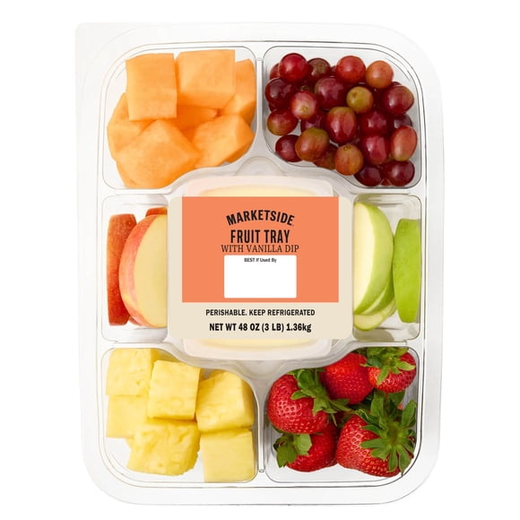Marketside Fresh Cut Fruit Tray with Vanilla Dip, 48 oz