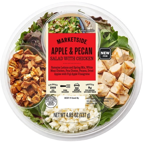 Marketside Apple and Pecan Salad, 4.8 oz Bowl (Fresh)