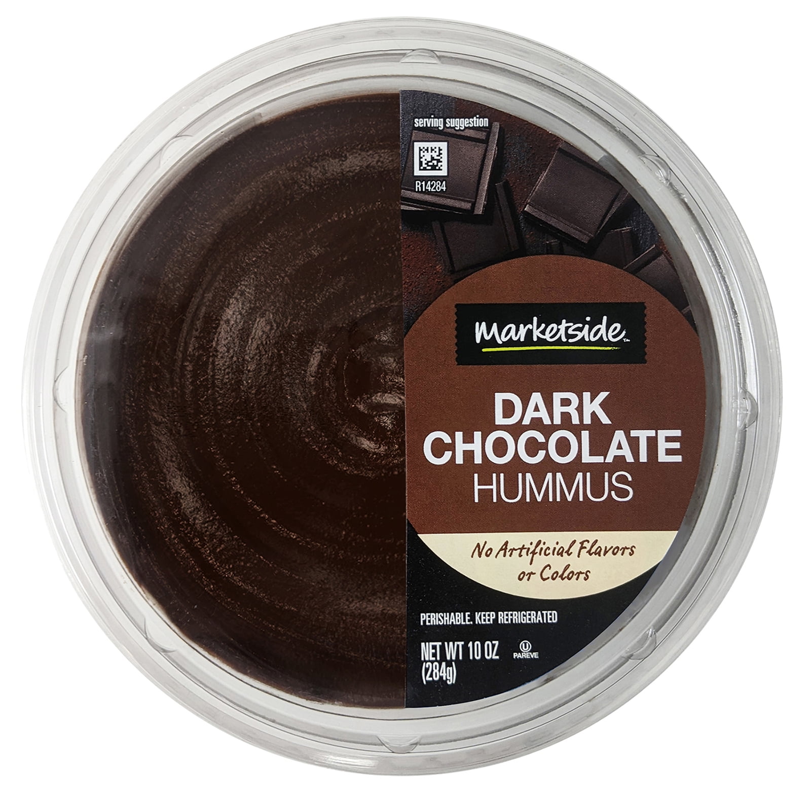 Marketside GlutenFree Dark Chocolate Hummus 10 oz, Ready to Eat, Resealable Cup, 2 Tbsp. 28g