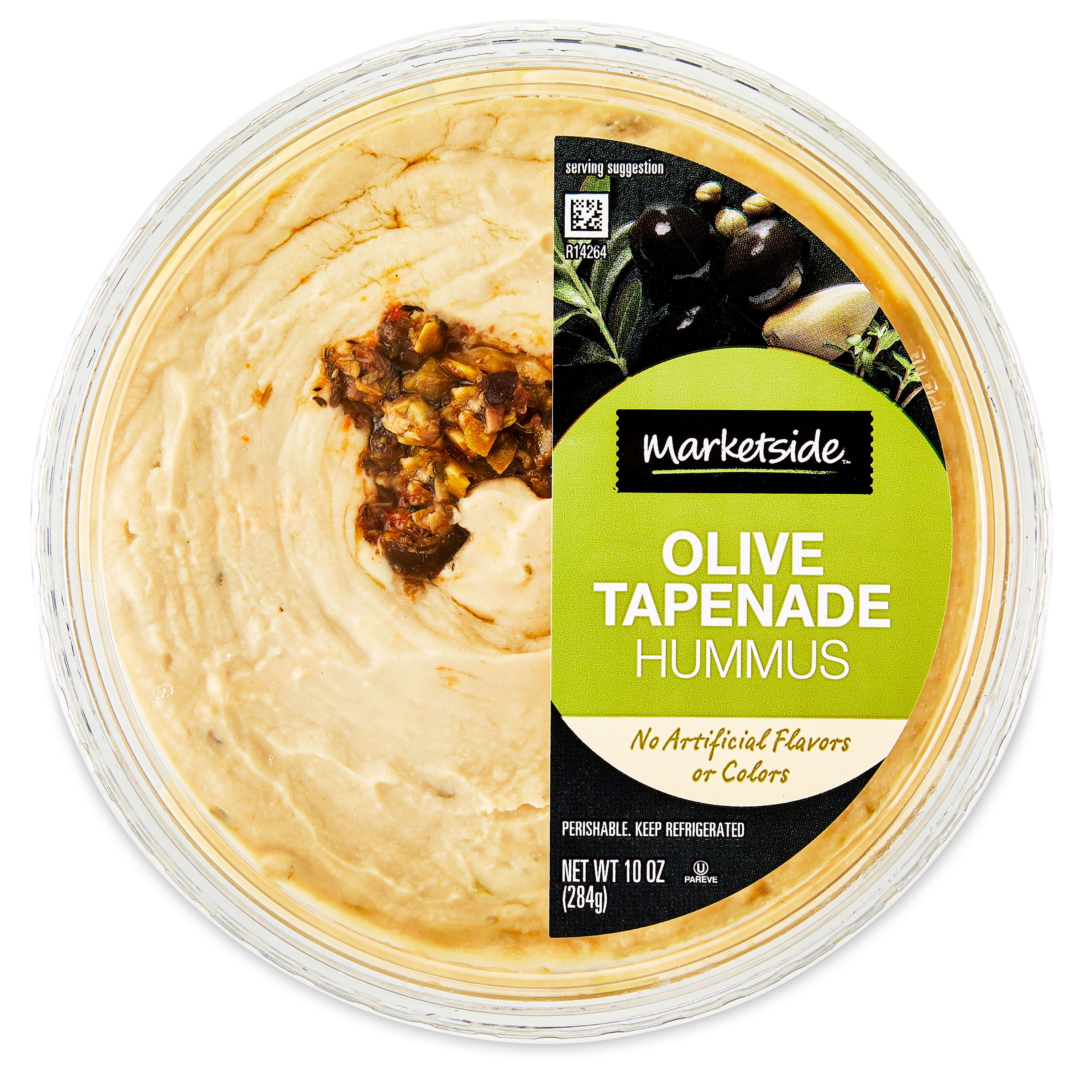 Marketside GlutenFree, Olive Tapenade Hummus, 10 oz Plastic Container