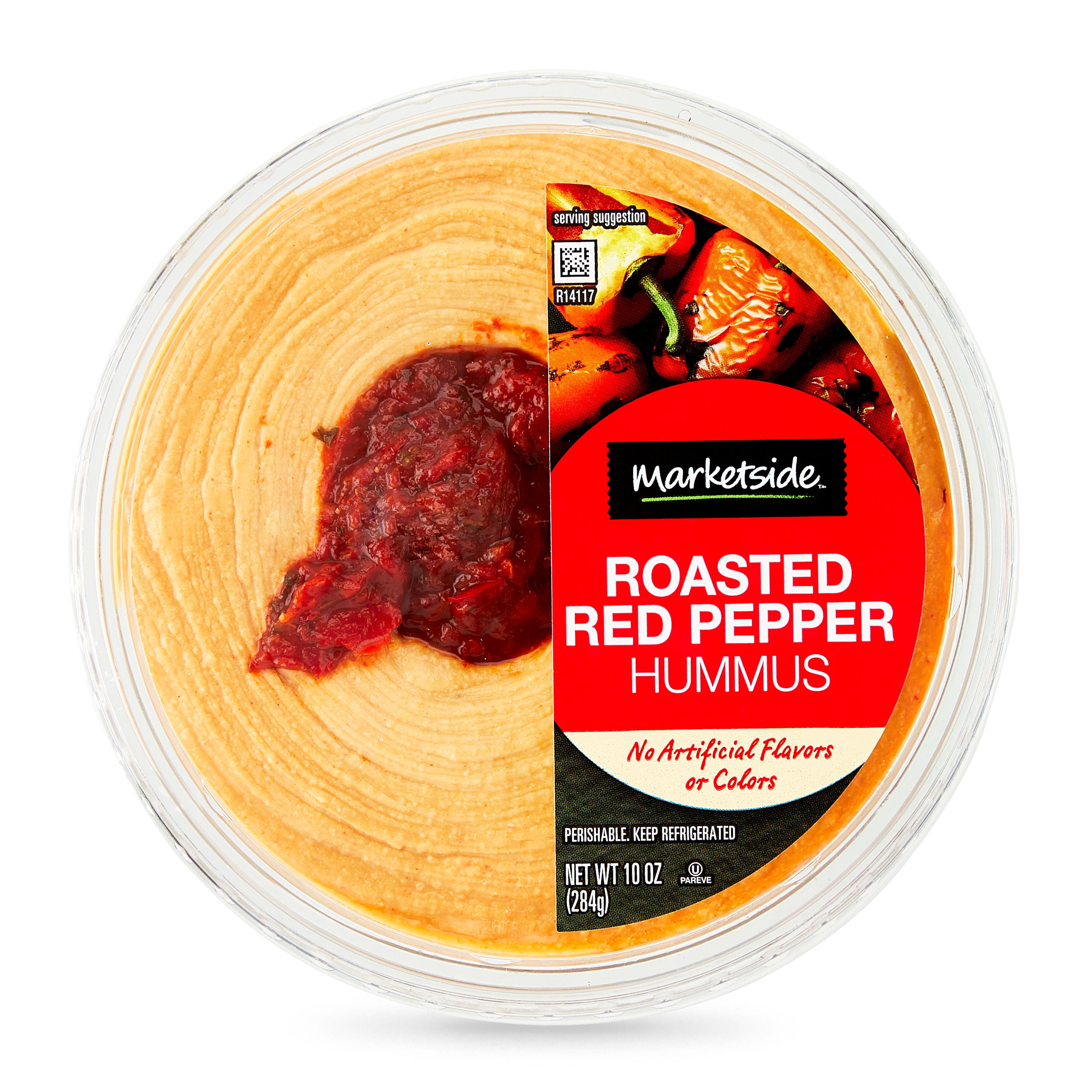 Marketside GlutenFree, Roasted Red Pepper Hummus, 10 oz Plastic