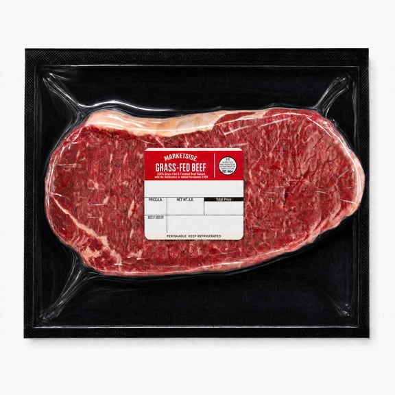 Marketside Grass-Fed Beef New York Strip Steak, 0.625 - 1.1 lb
