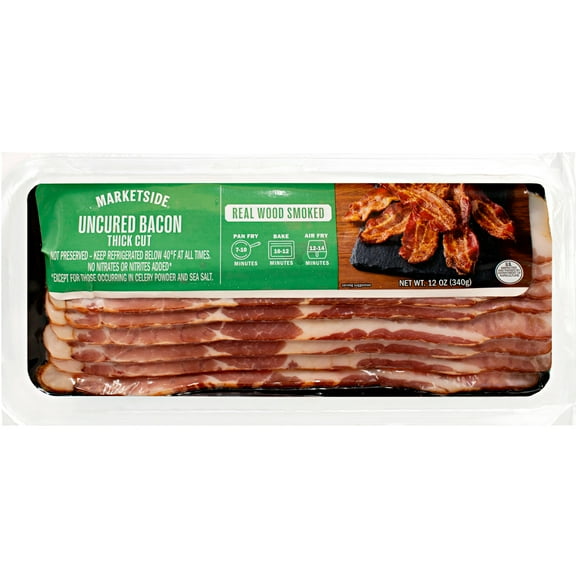 Marketside Uncured Thick Cut Bacon, 12oz