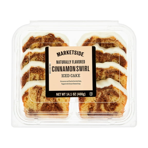 Marketside Iced Cinnamon Sliced Loaf Cake, 14.1 oz, 8 Count