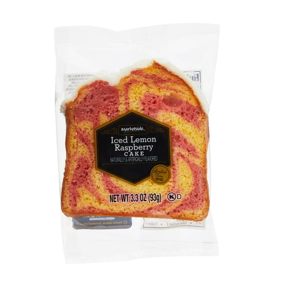 Marketside Individually Wrapped Iced Regular Lemon Raspberry Cake, 3.3 oz, 1 Count