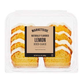 Marketside Fresh Iced Lemon Sliced Loaf Cake, 14.1 oz, 8 Count