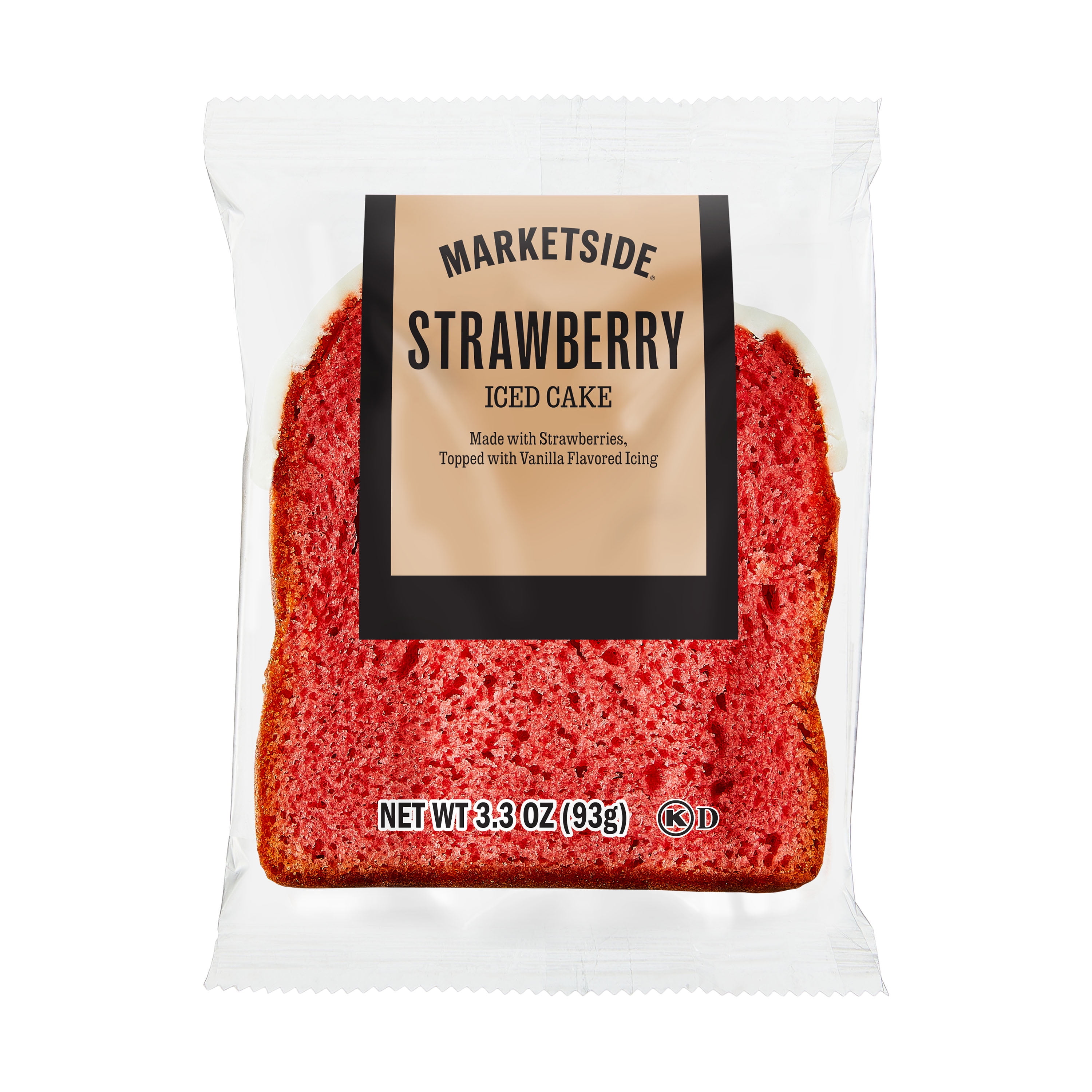 Marketside Iced Strawberry Cake 3.7 oz Individually Wrapped with