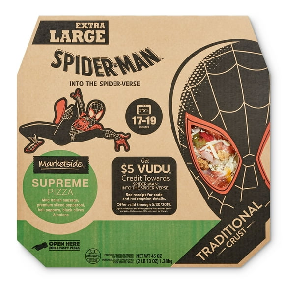 Marketside Into the Spider-Verse Supreme Pizza, Traditional Crust, Extra Large, 45 oz