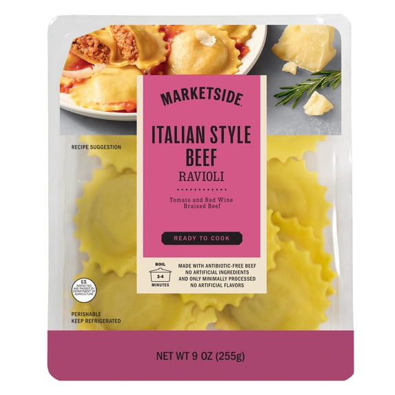 Marketside Italian Style Beef Ravioli 9 oz Fresh Artisanal Pasta ...