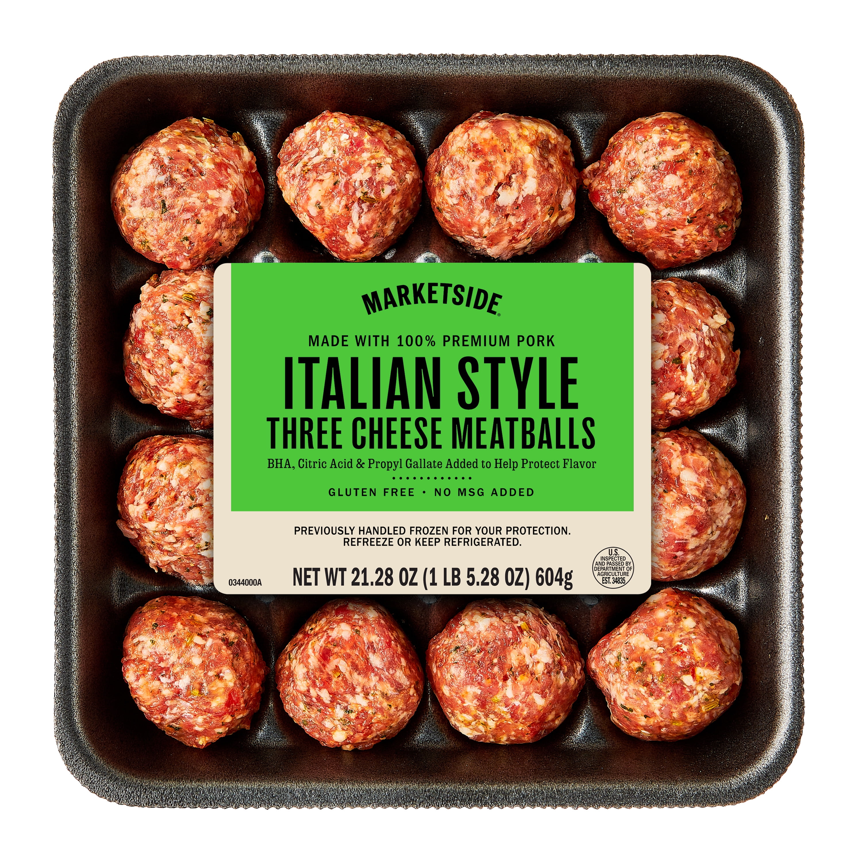 Marketside Italian Style Three Cheese Meatballs, 21.28 oz