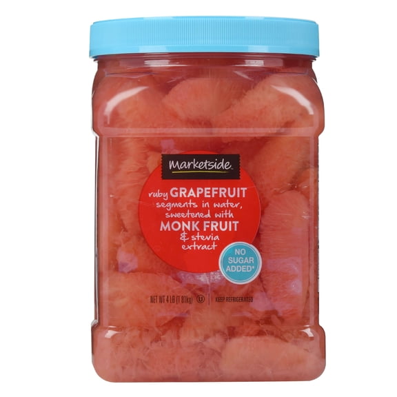 Marketside Kosher Ruby Grapefruit Segments with Monk Fruit, 64 oz Jar