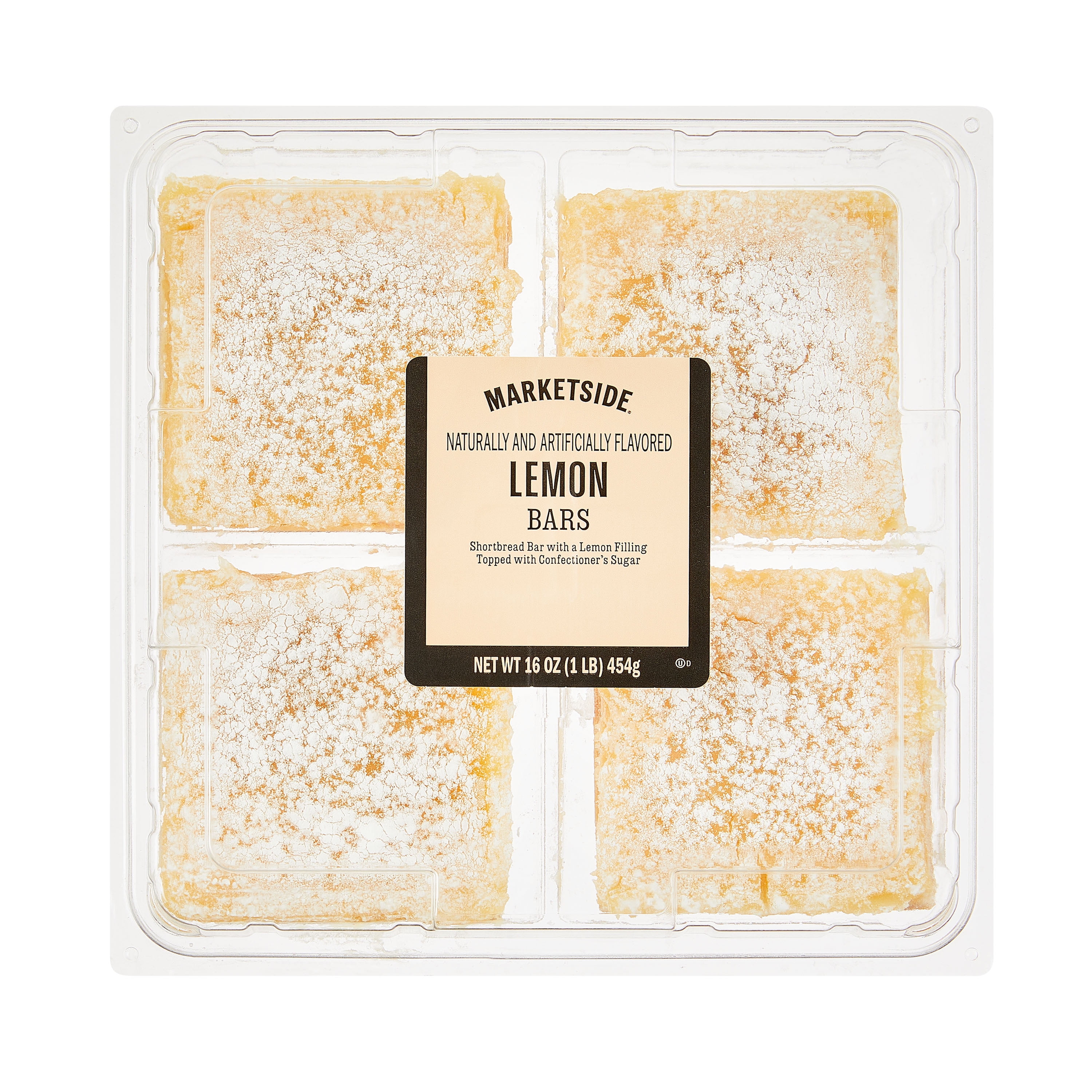 Marketside Lemon Bars, 16 oz, 4 Count
