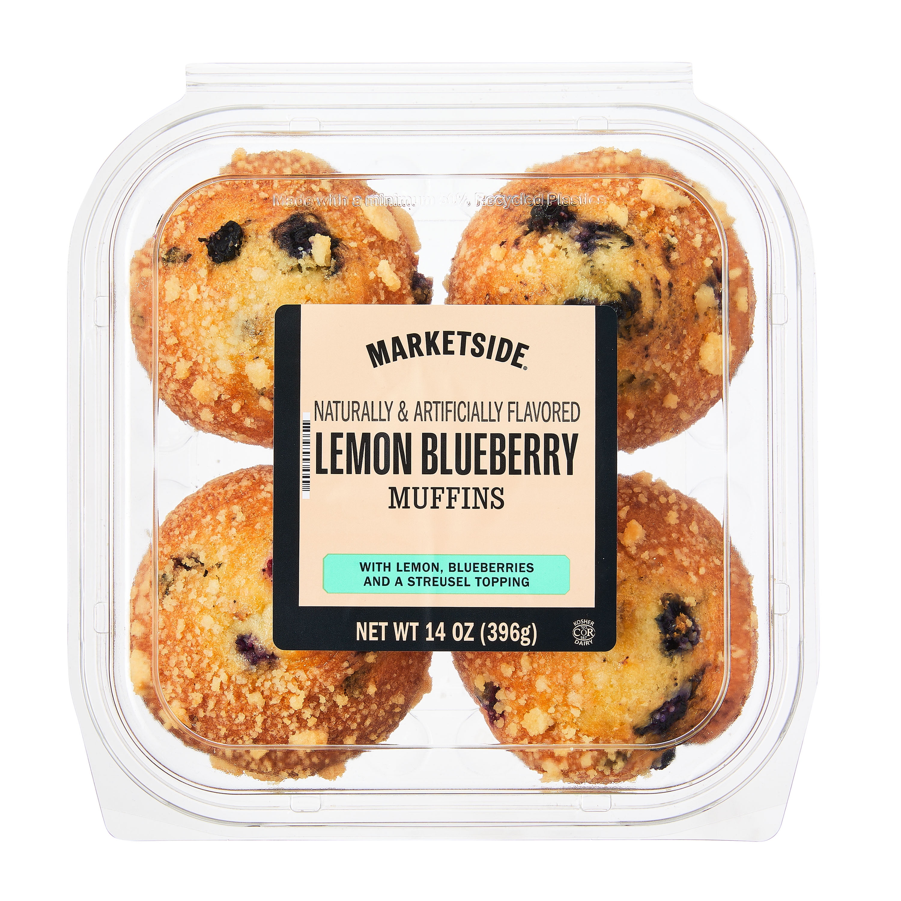 Marketside Lemon Blueberry Muffin, 14 oz, 4 Count