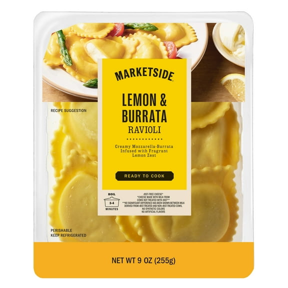 Marketside Lemon & Burrata Ravioli, Refrigerated, 9 oz