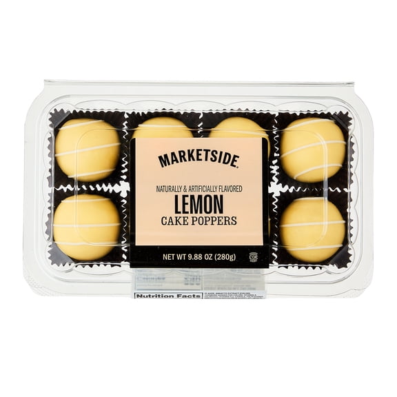 Marketside Lemon Cake Poppers, 9.88 oz, 8 Count