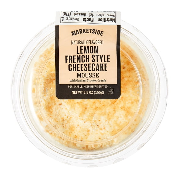 Marketside Lemon French Style Cheesecake Whipped Mousse Dessert Cup, Creamy, 5.25oz