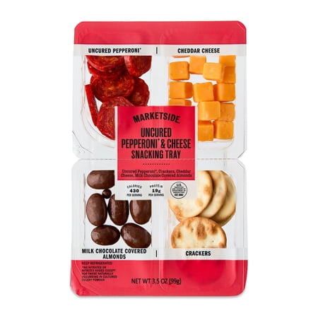 Marketside Uncured Pepperoni & Cheese Snacking Tray, 4 oz
