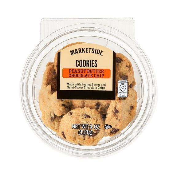 Marketside Mini Peanut Butter Chocolate Chip Baked Cookies, 4 oz, 8 Count