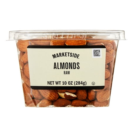 Marketside Natural Raw Almonds, 10 oz Tub