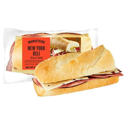 Marketside New York Deli Sub Sandwich, Half, 6.5 oz, 1 Count (Fresh)