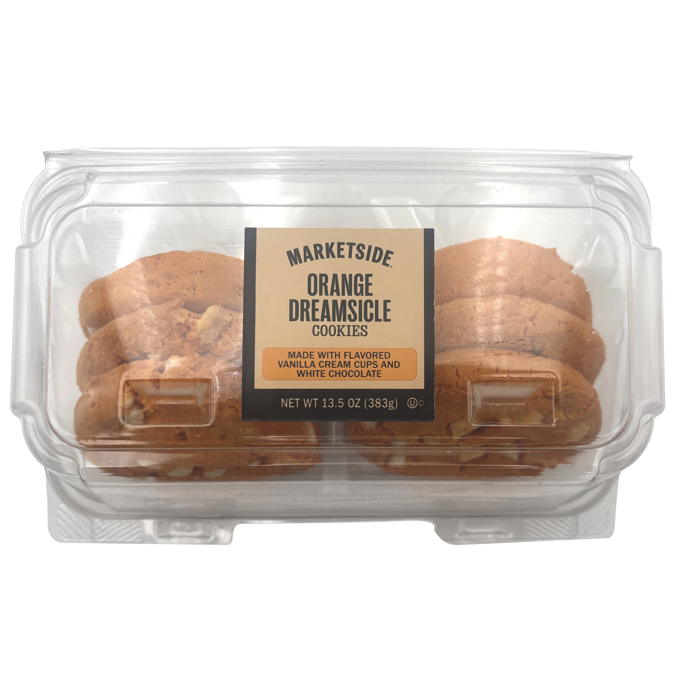Marketside Orange Dreamsicle Summer Bakery Cookies, 13.5oz, 6 Count, Ready to Eat, Baked