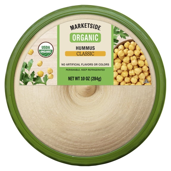 Marketside Organic Original Hummus, 10 oz, Allergen-Free