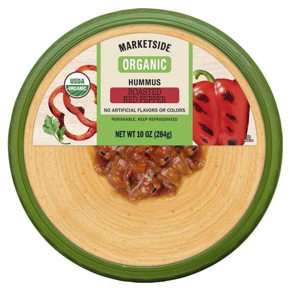 Marketside Organic Roasted Red Pepper Hummus, 10 oz