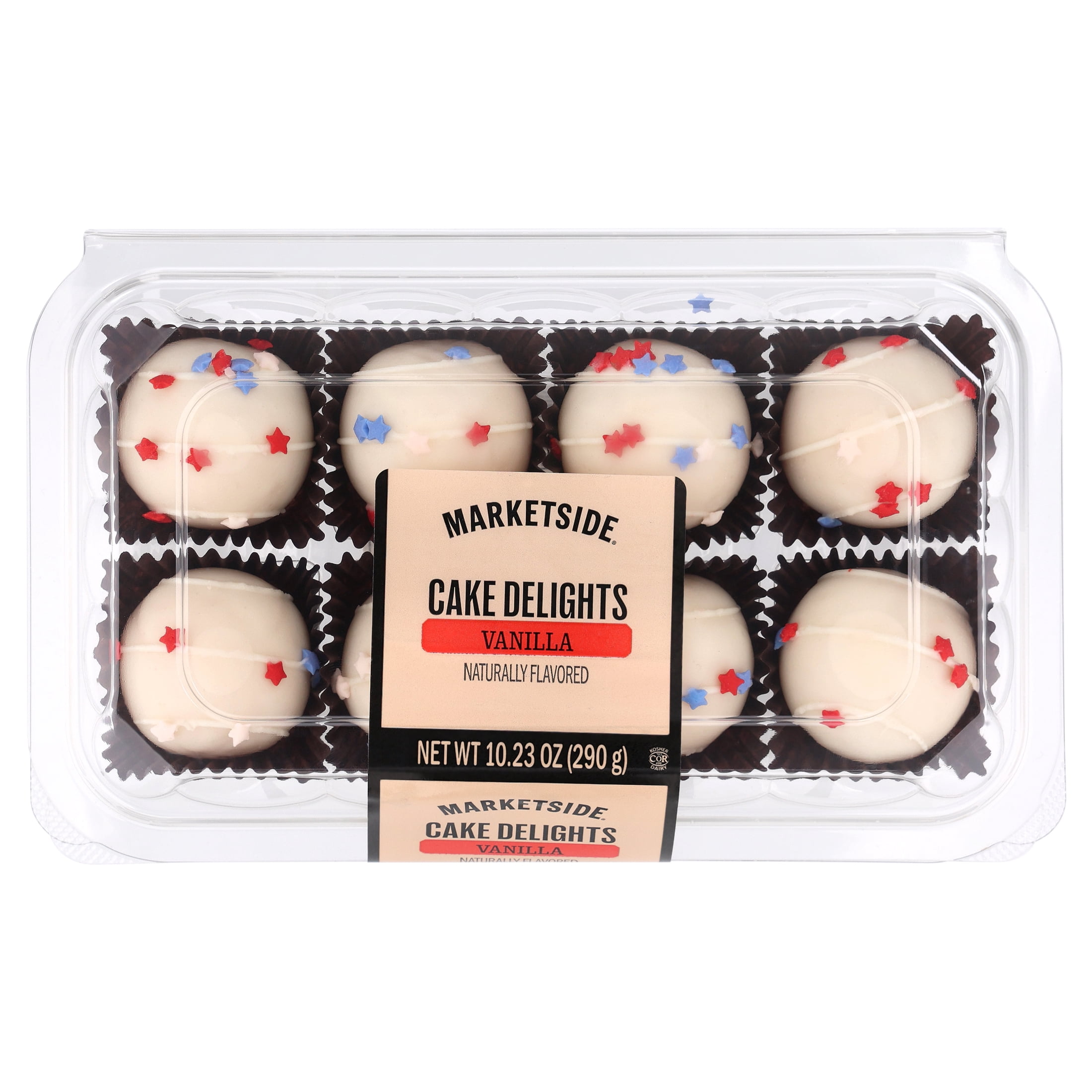Marketside Patriotic Vanilla Cake Delights, 10.23 oz, 8 Count